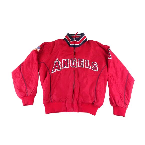 Vintage MajesticAuthentic Dugout LA Angels Bomber Jacket Red MenL Regular Used Men